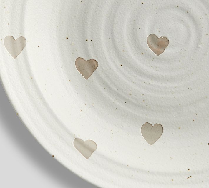 Farmstead Hearts Stoneware Appetizer Plates - Set of 4 | Pottery Barn (US)