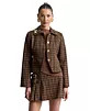 Avec Les Filles Women's Slim Spread Collar Jacket - Retro Plaid | Macy's