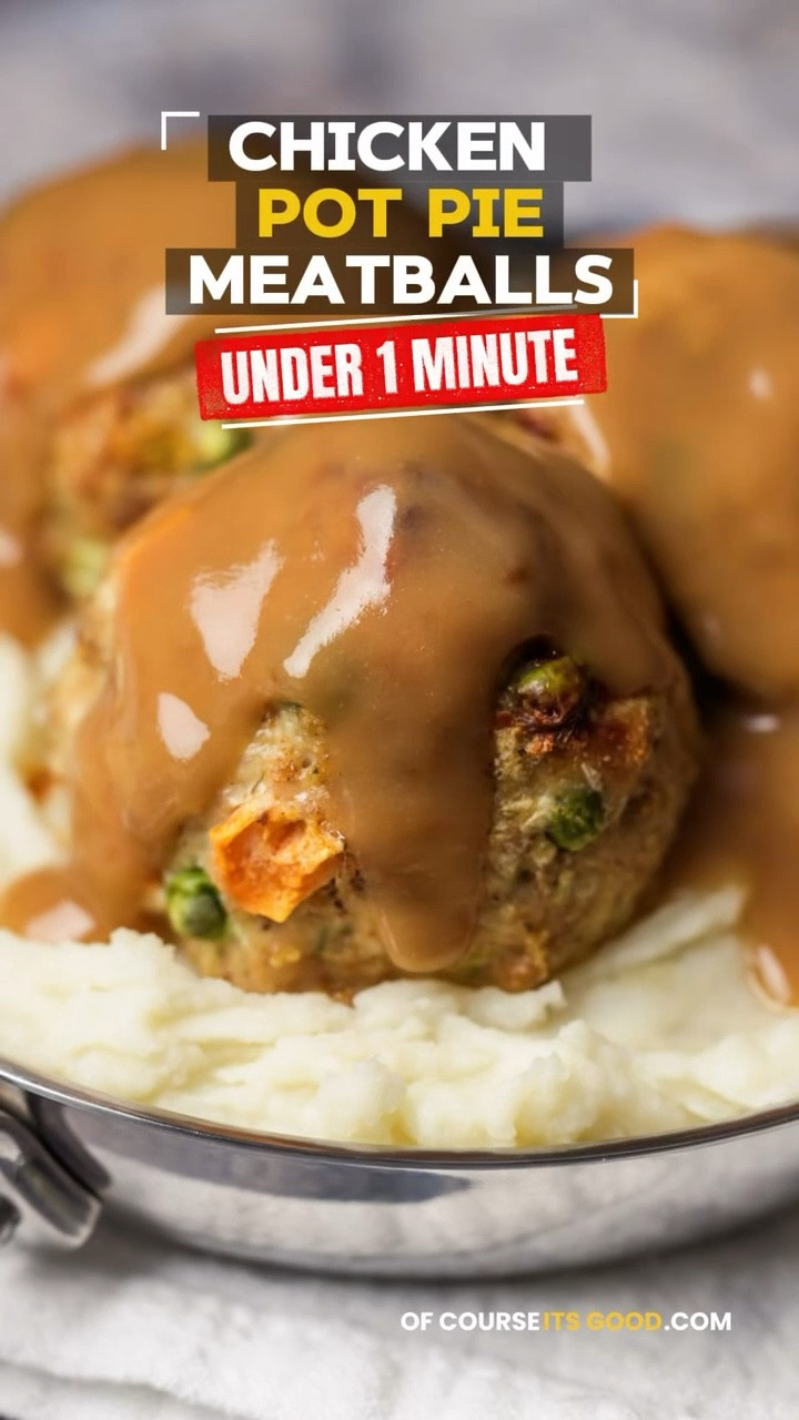OF COURSE IT’S GOOD 👩🏻‍🍳 UNDER 1 MINUTE | Chicken Pot Pie Meatballs 🍗🥧

Full recipe: ofcourseitsgood.com

#LTKvlog #LTKHome #LTKfoodie