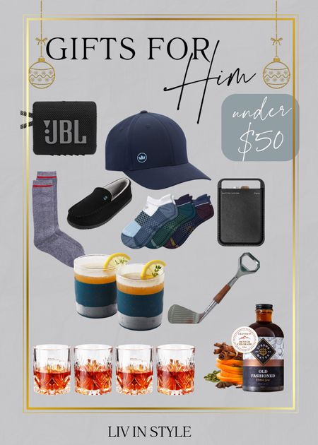 Holiday gifts for him under $50! Cocktail glasses, golf accessories, hat, slippers, portable speaker

#LTKHoliday #LTKGiftGuide #LTKSeasonal