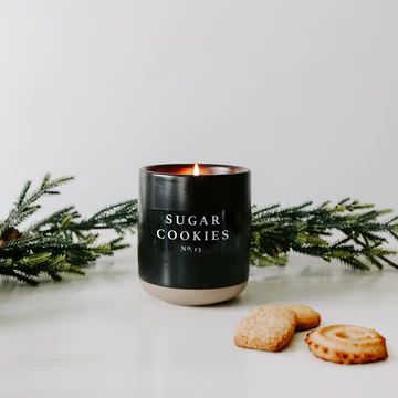 Sugar Cookies Soy Candle - Black Stoneware Jar - 12 oz | Sweet Water Decor, LLC