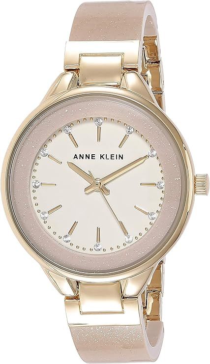 Anne Klein Women's Premium Crystal Accented Resin Bangle Watch | Amazon (US)