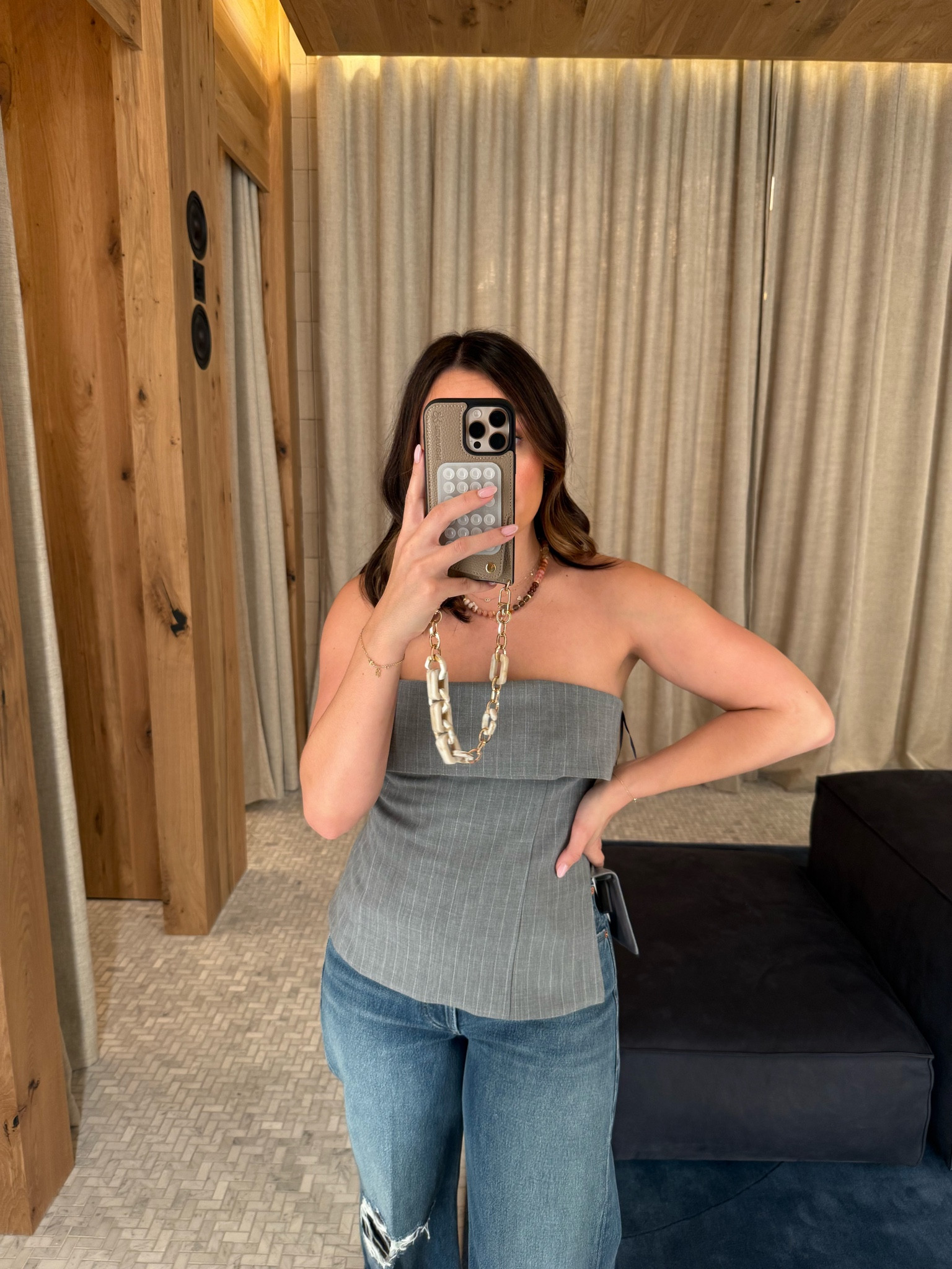 Size 6 top and 27 jeans 

#LTKFindsUnder100