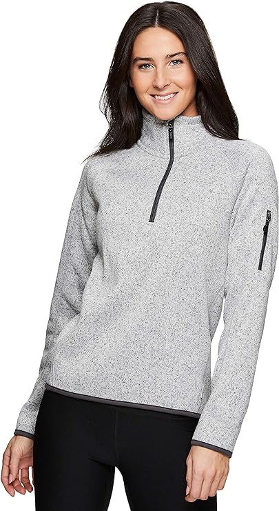 Avalanche Women's Midweight Knit 1/4 Zip Pullover Sweatshirt With Zip Pocket | Amazon (US)