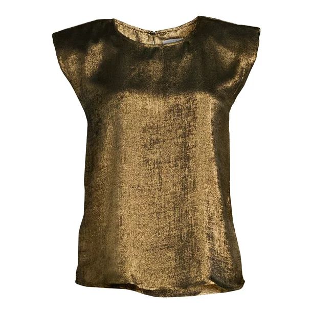 The Get Women's Metallic Gold Top | Walmart (US)