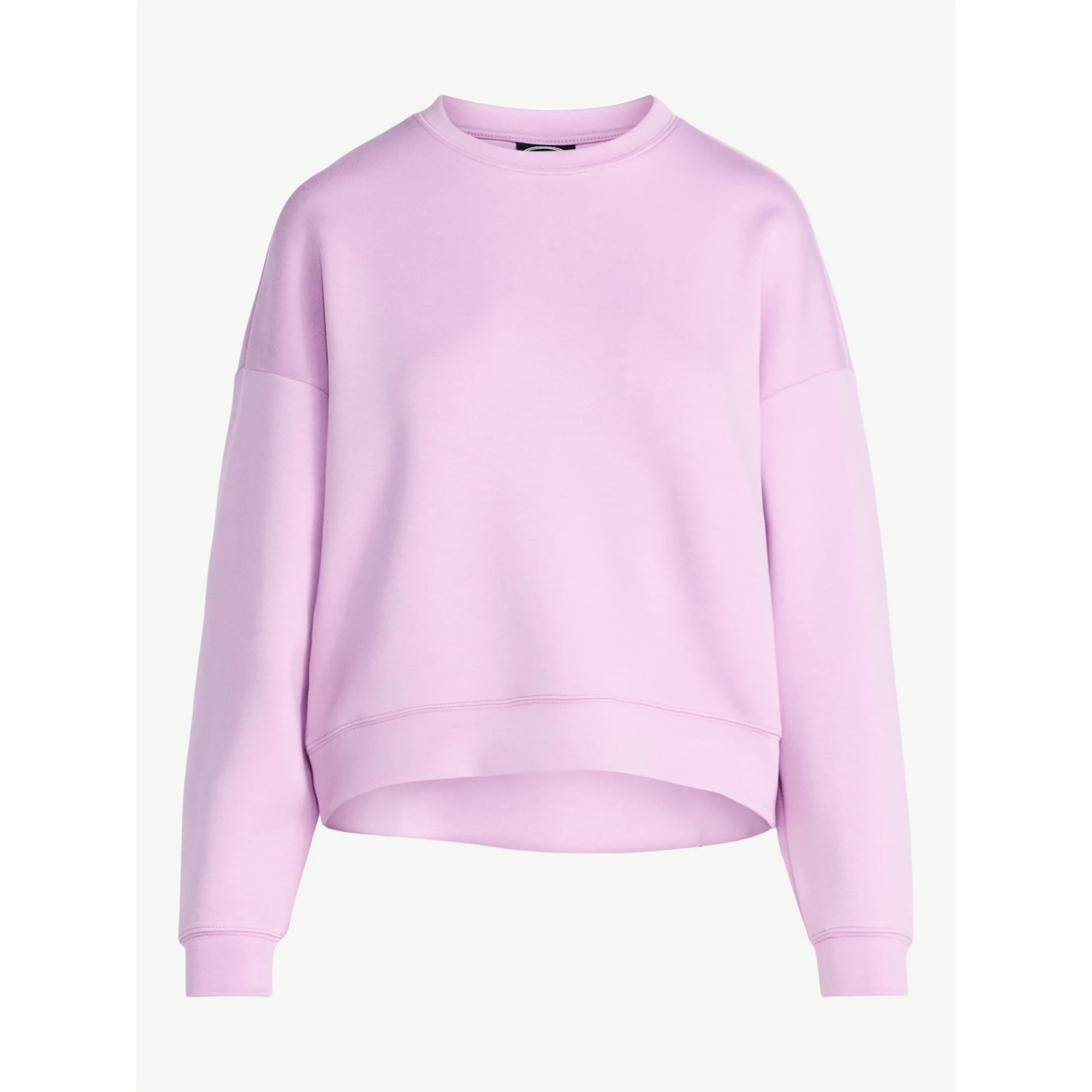 Scoop Women's and Women's Plus New Scubaknit Cropped Sweatshirt with Drop Sleeves, Sizes XS-4X | Walmart (US)