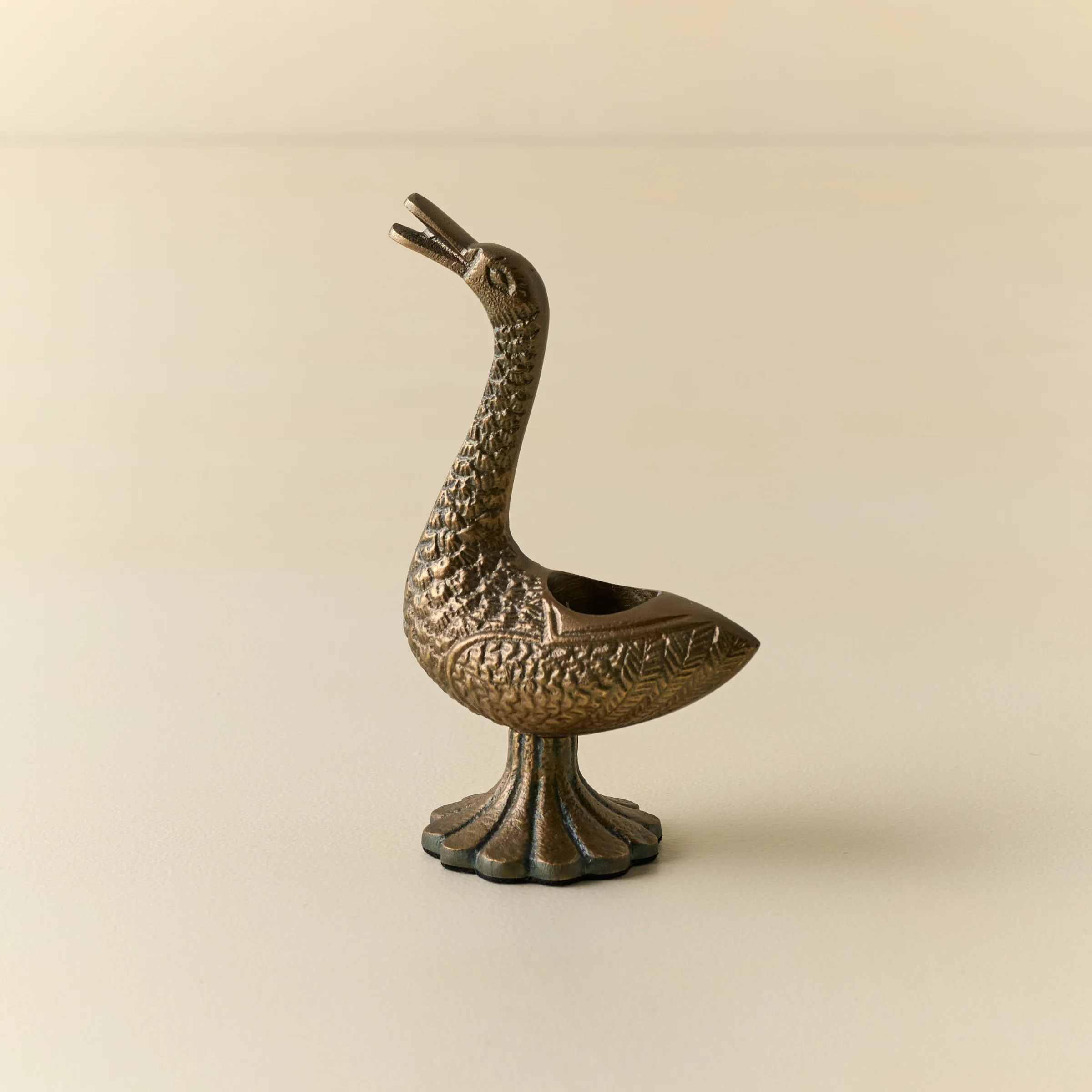 Vintage Inspired Brass Duck Taper Holder | Magnolia