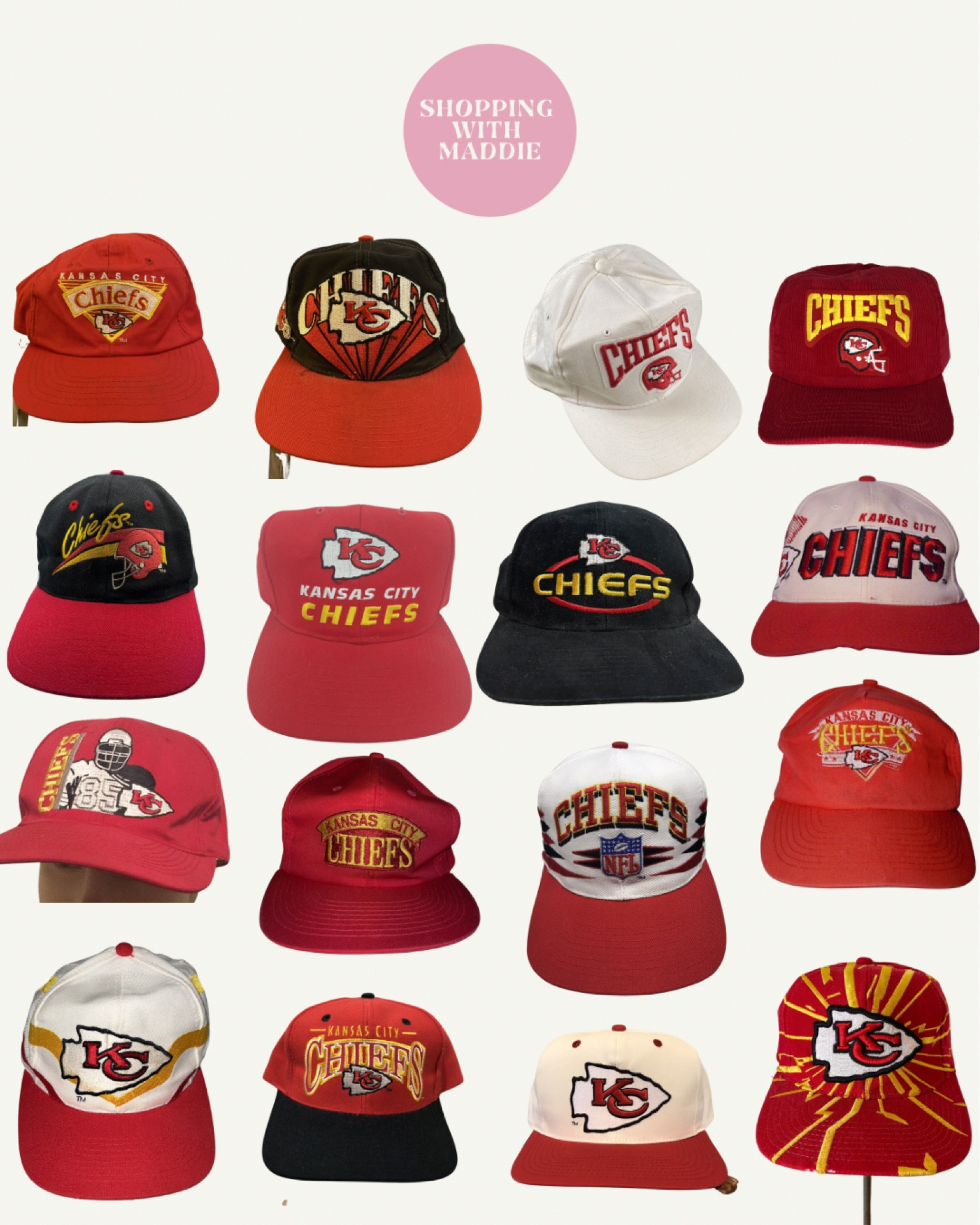 Vintage Logo 7 Kansas City Chiefs Plain Logo Snapback Hat NFL