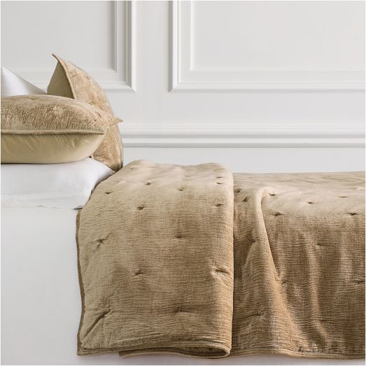 Chenille Tack Stitch Quilt & Shams | West Elm (US)