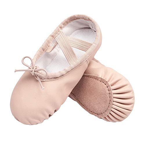 Stelle Ballet Shoes for Girls Toddler Ballet Slippers Soft Leather Boys Dance Shoes for Toddler/Little Kid/Big Kid(Ballet Pink (with Lace), 2ML) | Amazon (US)