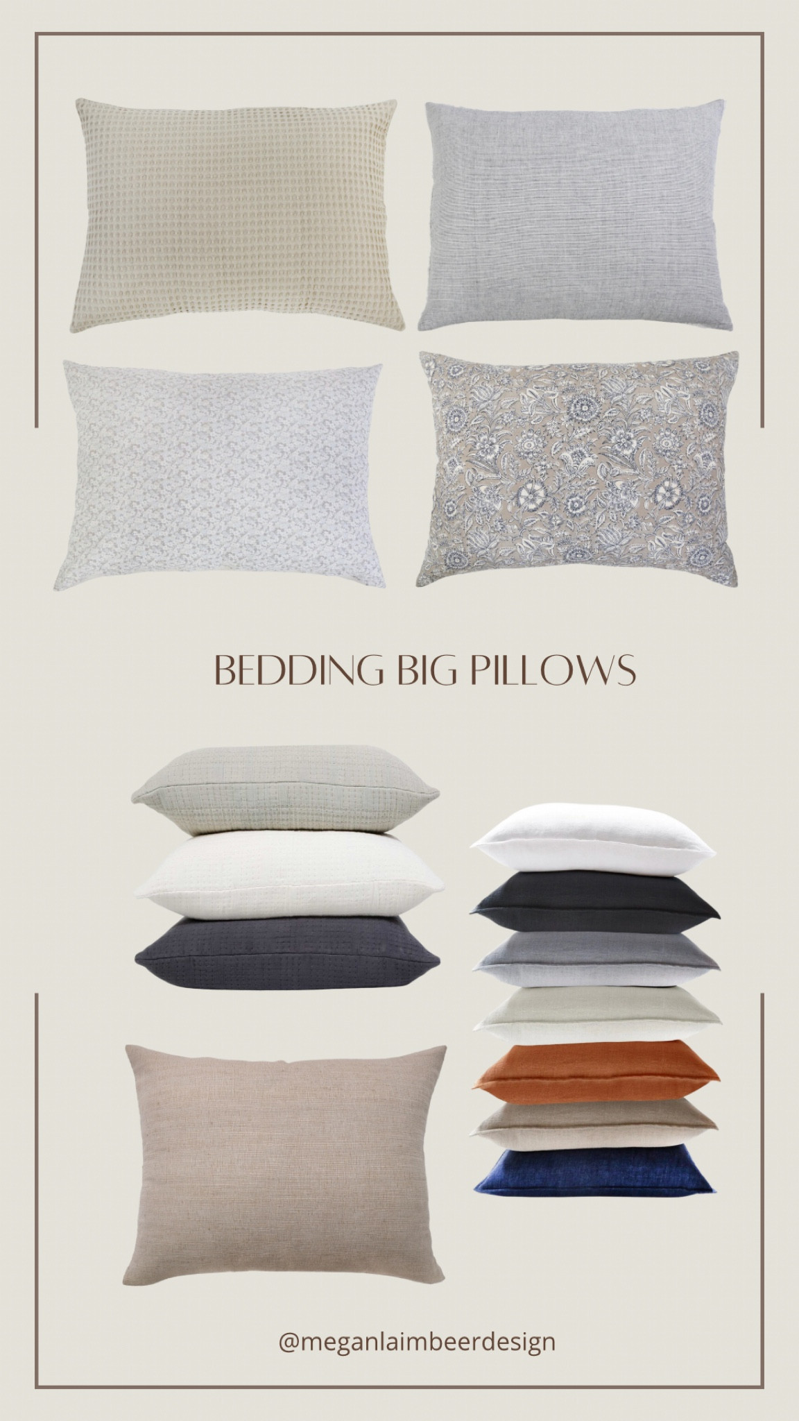 BIG pillows
 30% off right now 
These are 28”x36” come with down inserts and are the best for a king bed. They make it so easy to make your bed in the morning. Two fit perfectly and cover a  king bed

#LTKsalealert #LTKhome