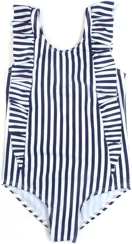 SwimZip Girls Ruffle One Piece Swimsuit - UPF 50+ Sun Protection Swimwear | Amazon (US)