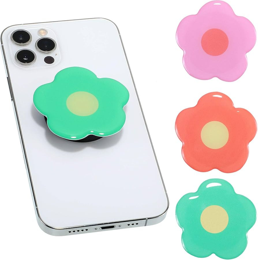 Weewooday 3 Pieces Phone Grip Holder Flower Collapsible Phone Holder Self-Adhesive Sublimation Ph... | Amazon (US)