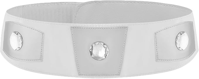 Princess Costume Belt Women White Leather Belts Cosplay Props Halloween Accessories Outfit for Ad... | Amazon (US)