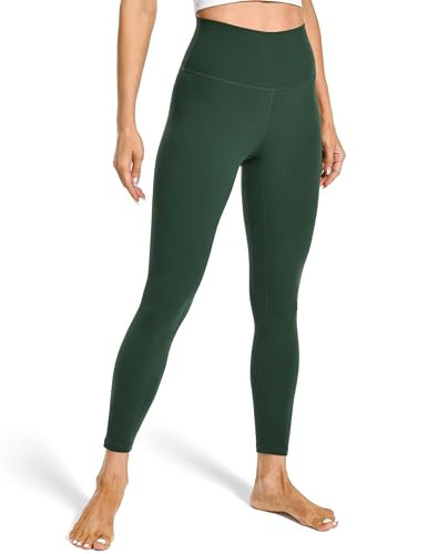 Colorfulkoala Women's High Waisted Tummy Control Workout Leggings 7/8 Length Ultra Soft Yoga Pants 25" (XL, Forest Green) | Amazon (US)