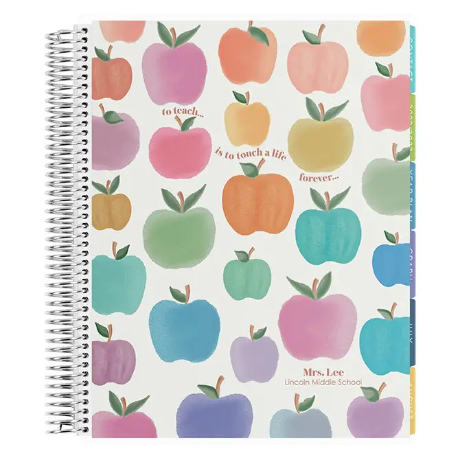 Rainbow Apples Teacher Lesson Planner | Erin Condren | Erin Condren