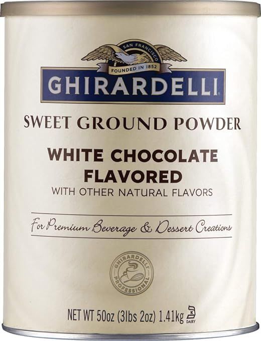 Ghirardelli Sweet Ground White Chocolate Flavor Powder, 3.12 lbs. | Amazon (US)