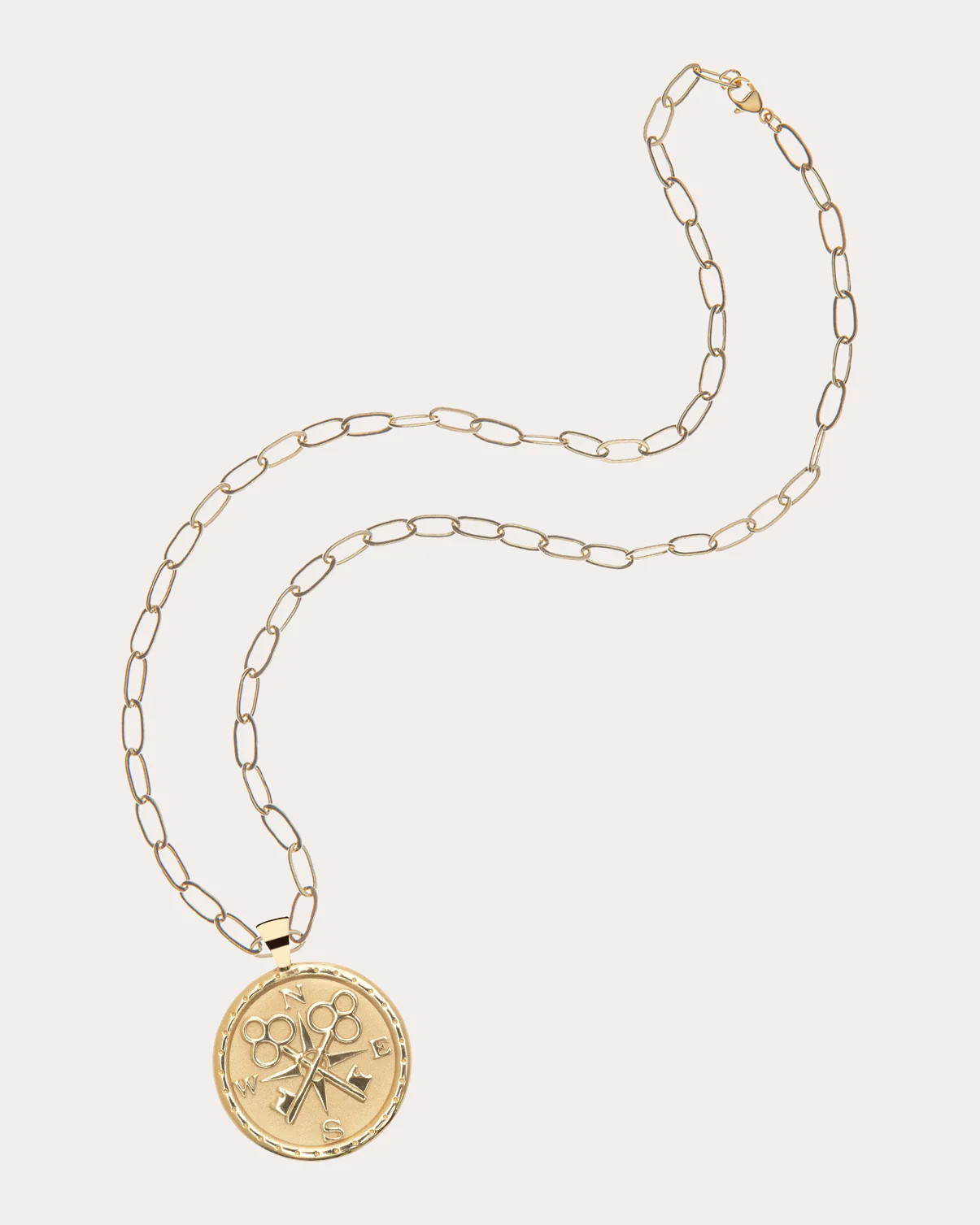 Jane Win Women's FOREVER Original Coin Pendant Necklace in Gold 14K Gold | Olivela