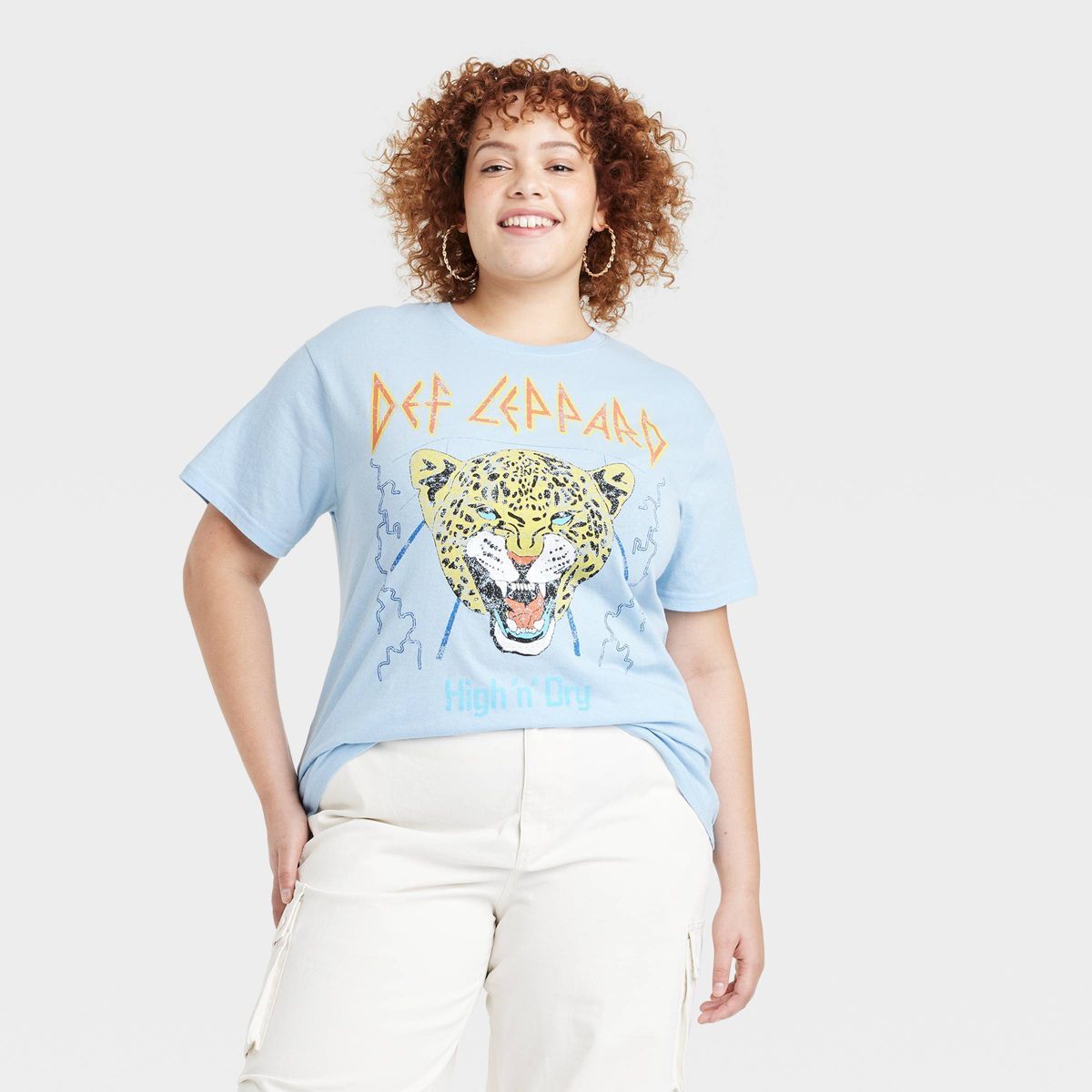 Women's Def Leppard Short Sleeve Graphic T-Shirt - Blue | Target