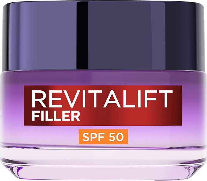 L’Oréal Paris SPF50 Cream Revitalift Filler Deep Replumping Anti-Ageing, UV Protection, Moistu... | Amazon (UK)