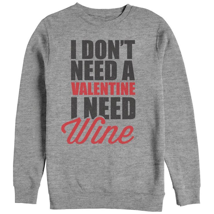 Men's Lost Gods Valentine Need Wine Sweatshirt | Target