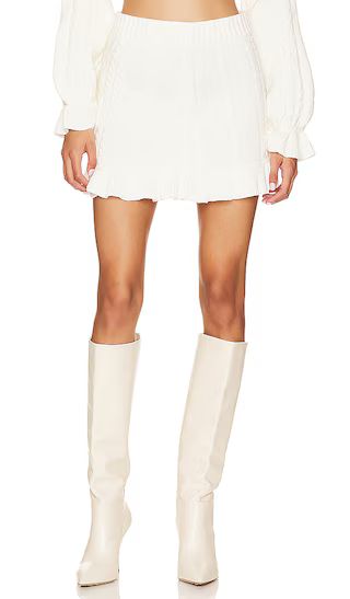 Ridley Ruffle Skirt in Cream | Revolve Clothing (Global)