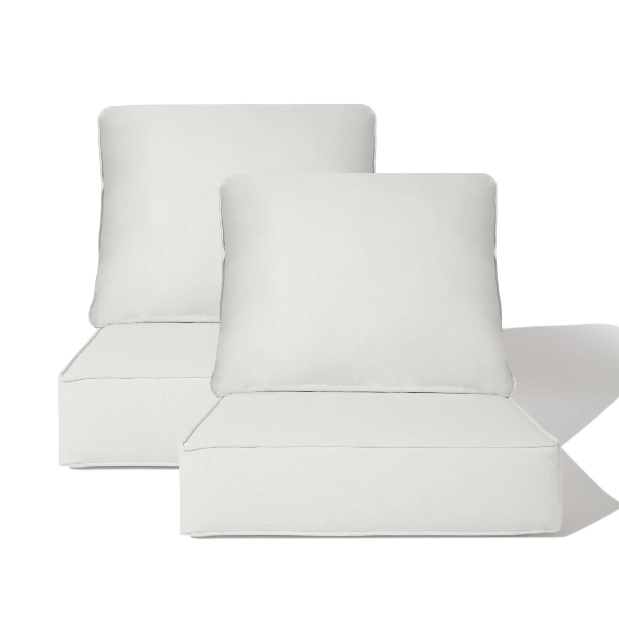 Outdoor Cushion Set of 2, 5.75 Inch Deep Seat Patio Furniture Cushions with Removable Cover,Repla... | Wayfair North America