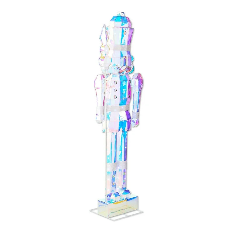 Light-Up Prismatic Nutcracker Indoor/Outdoor Christmas Decoration, Iridescent, 6', by Holiday Tim... | Walmart (US)