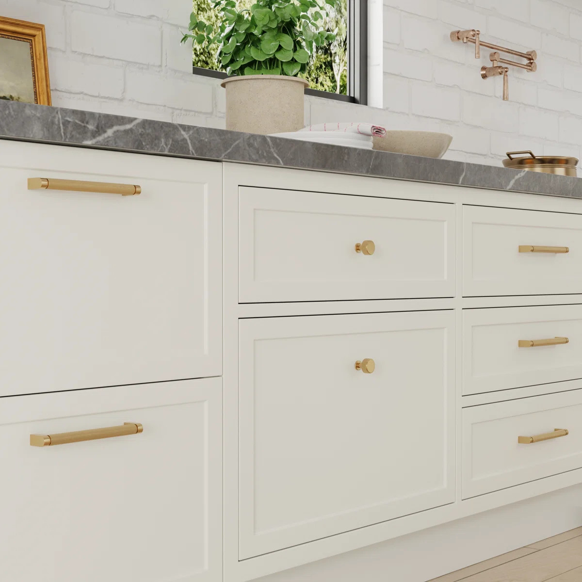 Kent Knurled 7" Satin Brass Bar Pull | Wayfair North America