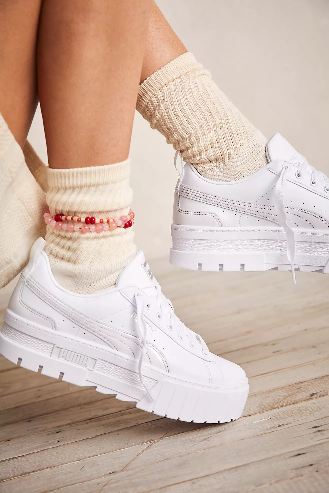 Mayze Leather Sneakers | Free People (Global - UK&FR Excluded)
