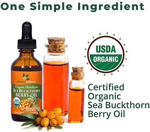 Sea Buckthorn Berry Oil - 100% Certified Organic, 1.76-Ounces Bottle | Amazon (US)