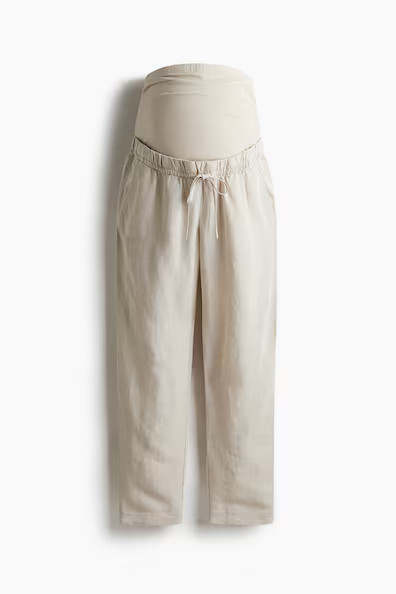 H & M - MAMA Linen-Blend Pants - Beige | H&M (US + CA)