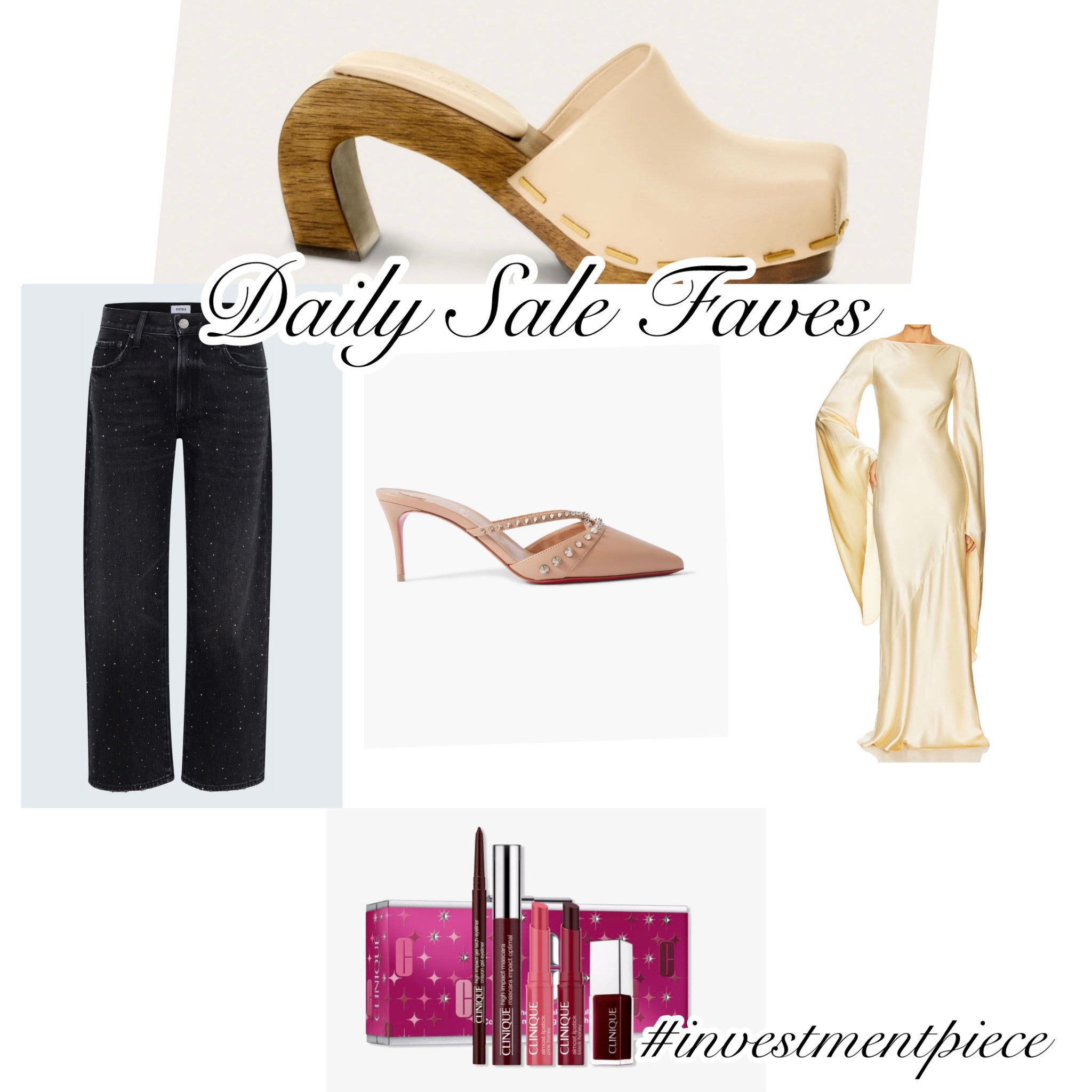 I know- the sales are overwhelming- so each day I’m rounding up some of my faves! Today? Must have makeup set Witt cult fave hue, party ready jeans, those sleeves!, and shoes for day and night wear! #investmentpiece 

#LTKSaleAlert #LTKCyberWeek #LTKHoliday