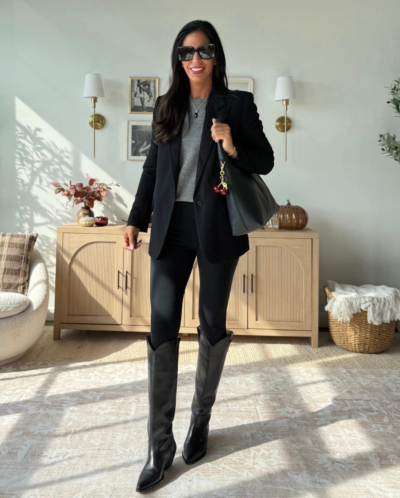 
My Zara boots are on sale! 
A easy and comfortable way to elevate your leggings in 2025 
Leggings- small (buttery soft) 
Blazer- closet staple and a small (size up for an oversized look over a swearer) 
Sweater- small    

#LTKFindsUnder100 #LTKU #LTKTall #LTKFindsUnder50 #LTKOver40