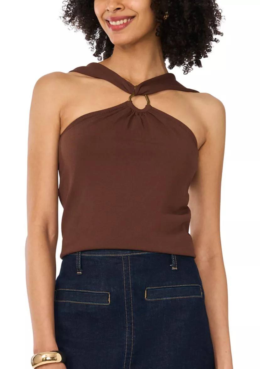 Women's Hardware Halter Neck Sleeveless Knit Top | Belk