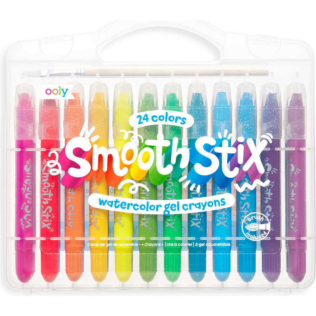 Smooth Stix Watercolor Gel Crayons, Set of 24 - OOLY Arts & Crafts | Maisonette | Maisonette
