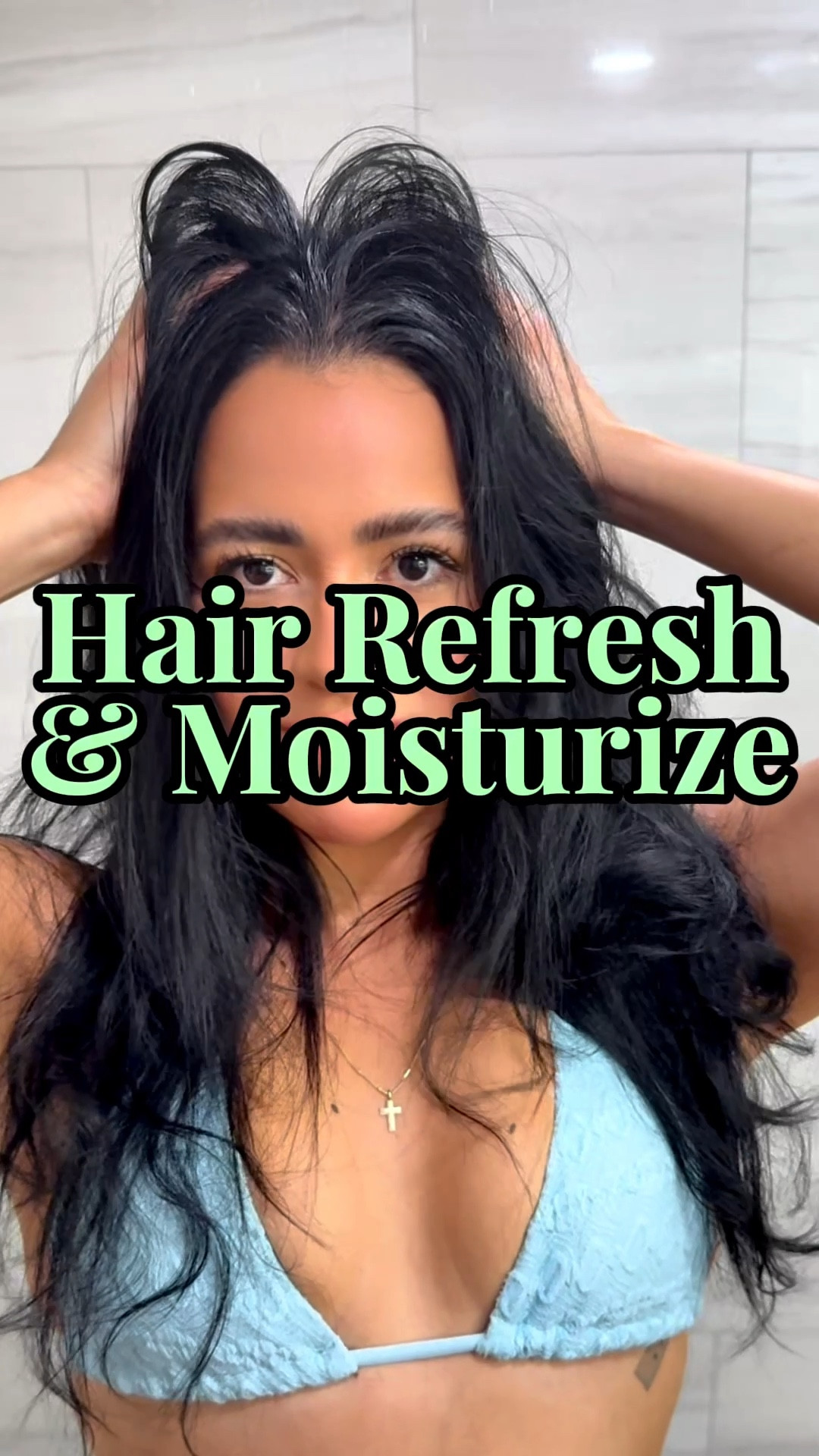 hair refresh & moisturize with @Garnier USA products🩵💛💚 #gifted #giftedbygarnier #garnier #garnierstyling #hairtips 

#LTKmorningroutine #LTKBeauty #LTKGiftGuide