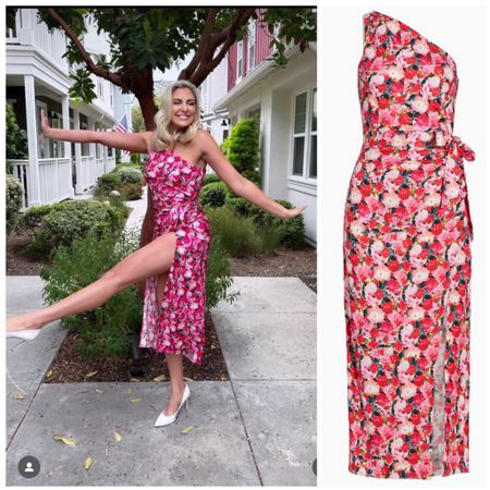 Gina Kirschenhiter’s Floral One Shoulder Dress