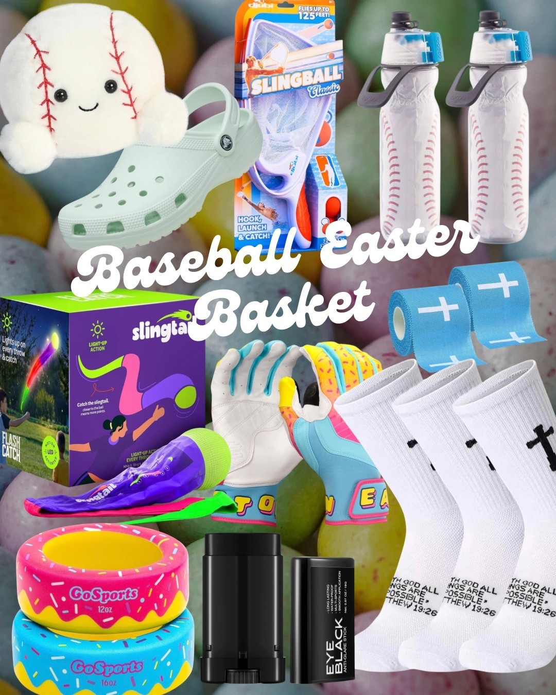 Baseball moms, I’ve got you ⚾️🐣

Fun + practical Baseball Easter basket finds your player will actually use this season. Everything from gloves and socks to water bottles and fun field games.

All linked to make basket building easy!

#LTKmomlife #LTKSeasonal #LTKKids