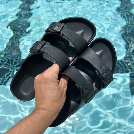 My pool slides are back on lightning deal! These only come in whole sizes (I'm an 8.5) and the 8 is perfect. Sandals // shoes // beach shoes // pool shoes 

#LTKswim #LTKunder50 #LTKsalealert