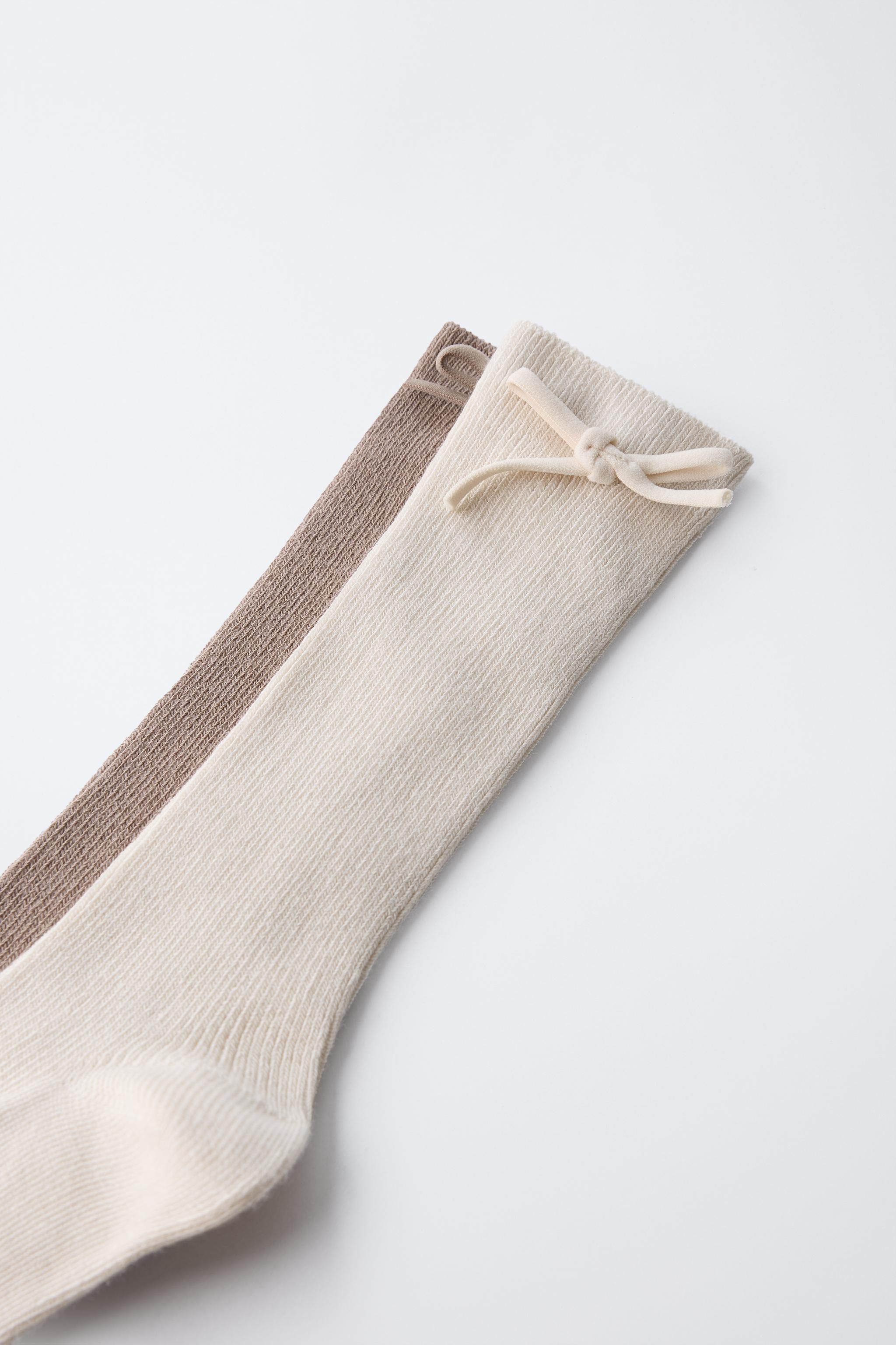TWO-PACK OF HIGH SOCKS WITH BOW | Zara US