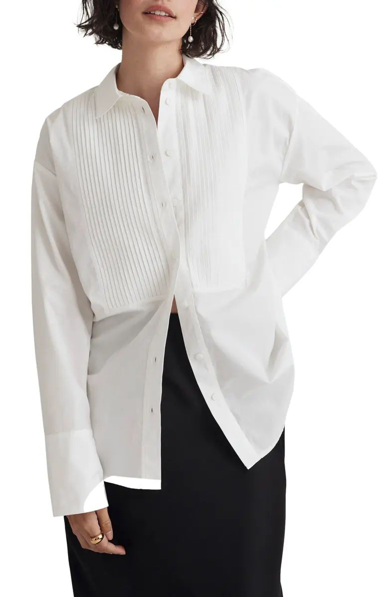 Oversize Poplin Tuxedo Shirt | Nordstrom