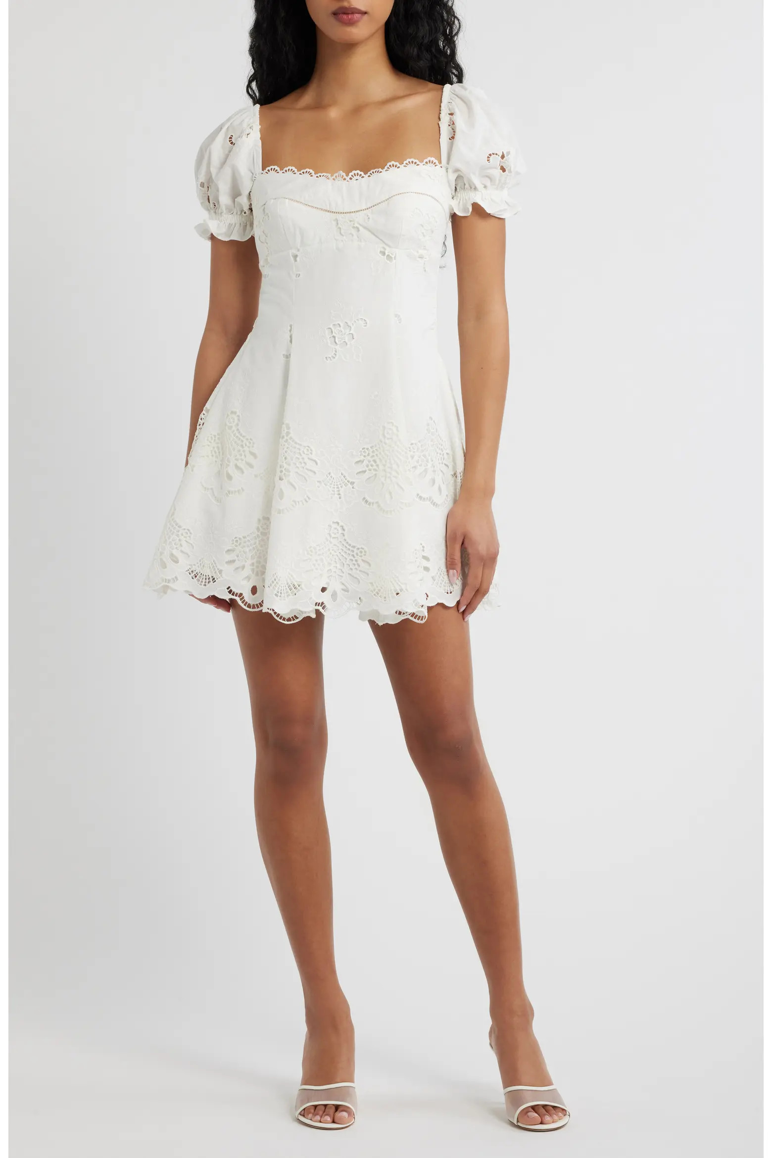 HOUSE OF CB Lavina Cotton Broderie A-Line Dress (Women) | Nordstrom | Nordstrom