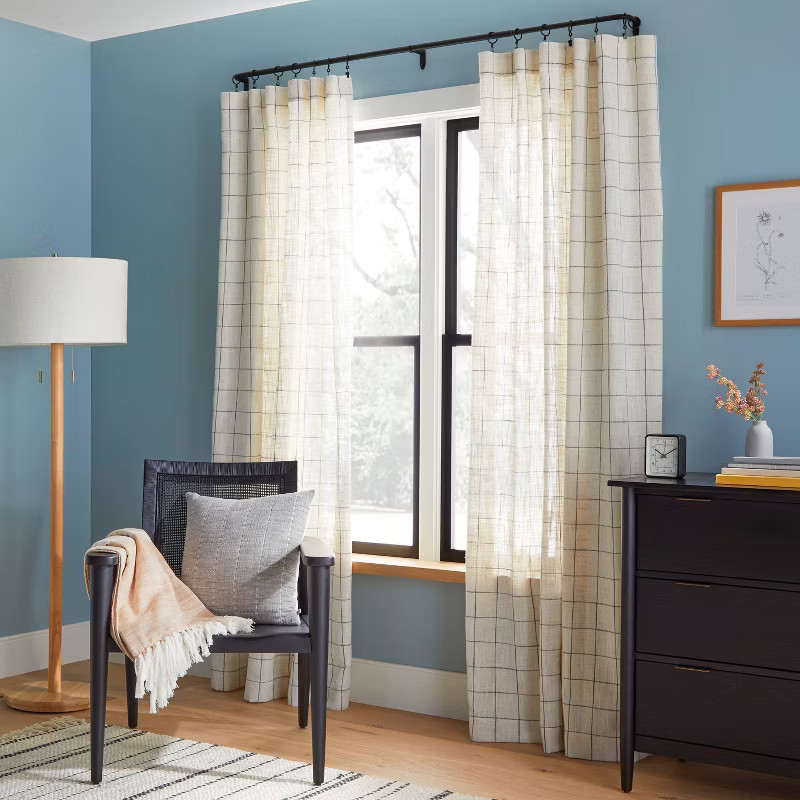 Modest Windowpane Plaid Curtain Panel - Hearth & Hand™ with Magnolia | Target