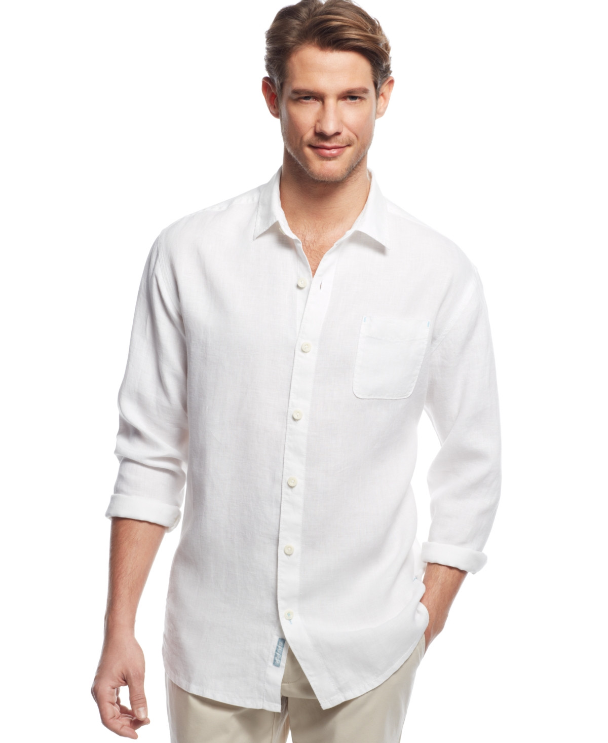 Tommy Bahama Men's Sea Glass Breezer Linen Shirt | Macys (US)