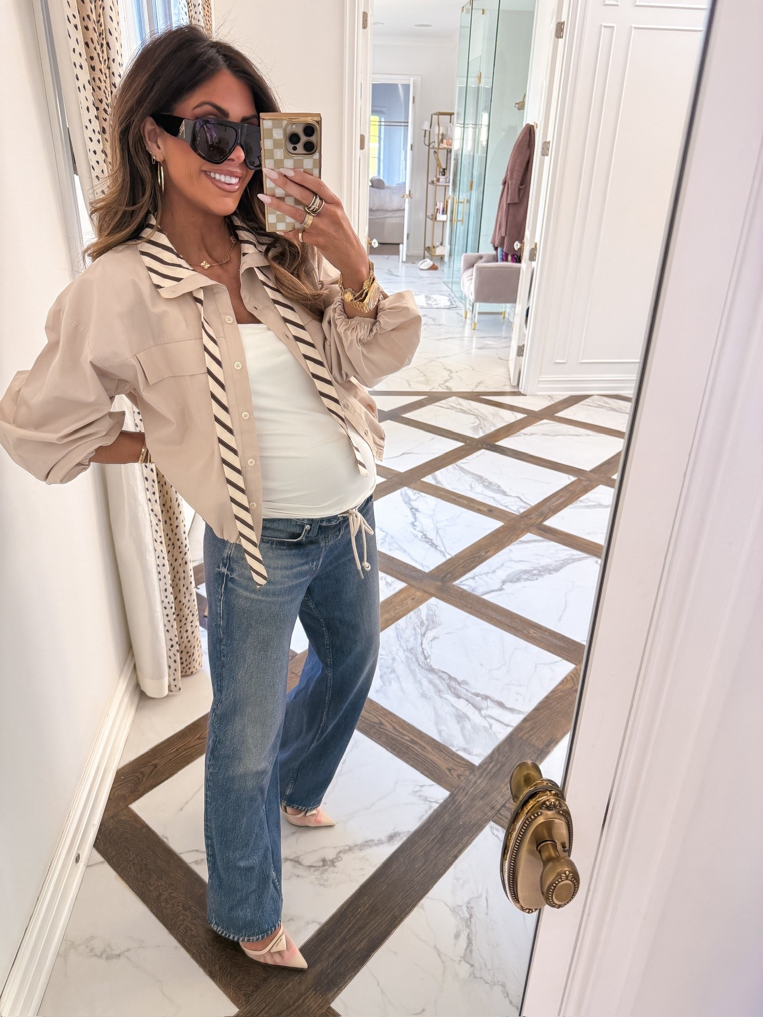 Wearing a size medium in this jacket, size medium in white tank and size medium in jean sweatpants! 

Date night outfits, Vacation outfits, Spring, Jean Sweatpants, Easter, Winter Denim, Spring Break, Maternity, Maternity outfits, Emily Ann Gemma

#LTKmomlife #LTKSeasonal #LTKootd