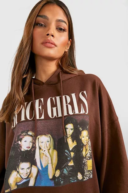 Spice Girls Graphic License Oversized Hoodie | Boohoo.com (US & CA)
