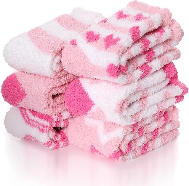 Womens Fuzzy Socks Slipper Soft Cabin Plush Warm Fluffy Winter Christmas Sleep Cozy Adult Socks | Amazon (CA)