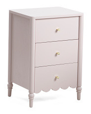 18x14x26 3 Drawer Scalloped Bottom Side Table | Marshalls