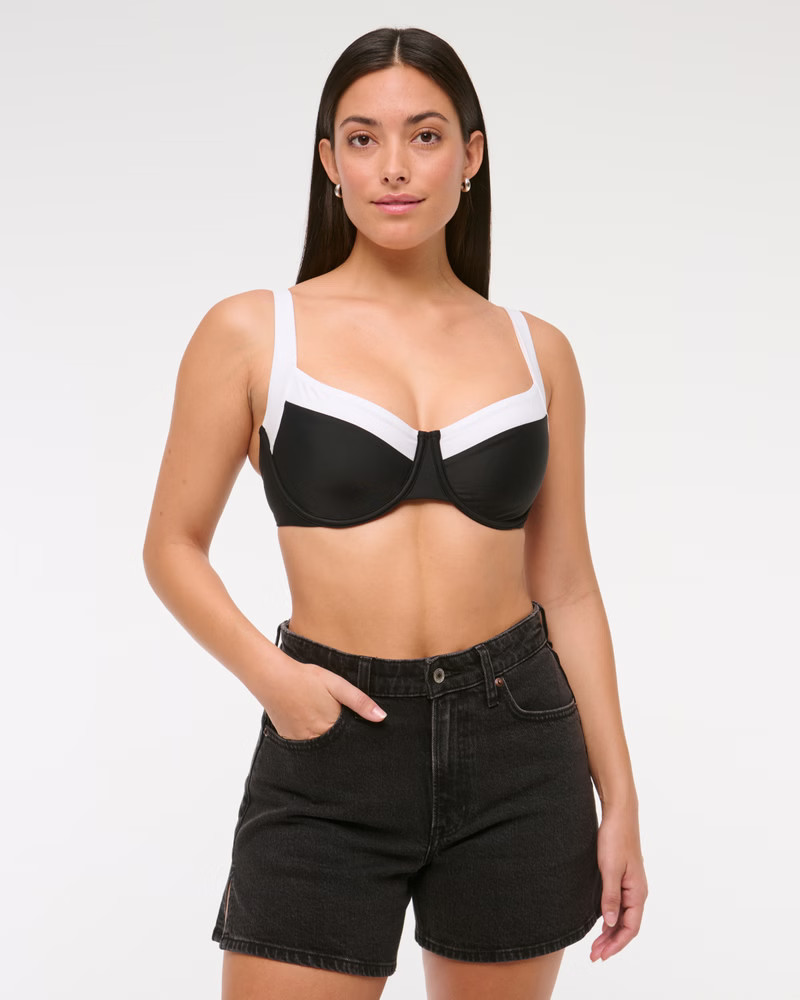 Curve Love Wide Strap Underwire Bikini Top | Abercrombie & Fitch (US)